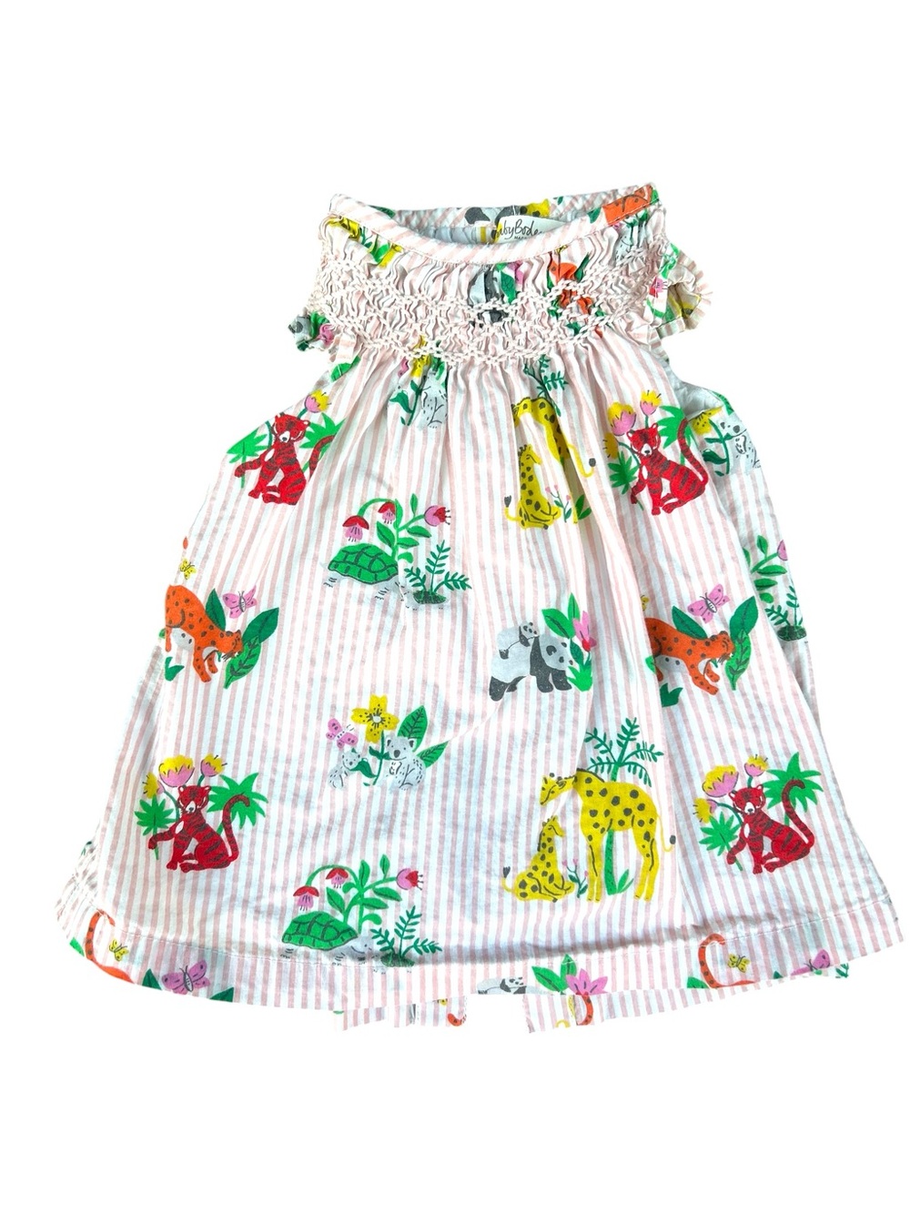Baby Boden Sweetest Zoo Animal Dress 0-3 Months New Baby Girl
